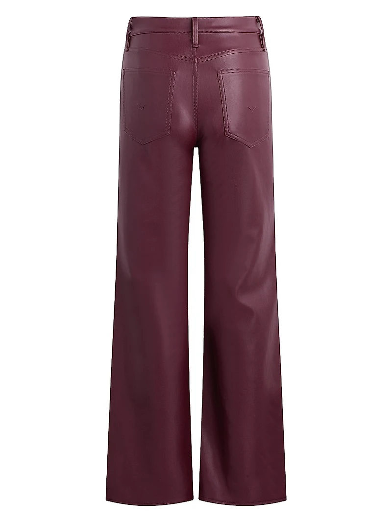 Rosie Coated High-Rise Wide-Leg Jeans