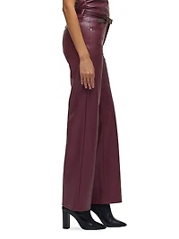 Rosie Coated High-Rise Wide-Leg Jeans