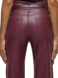 Rosie Coated High-Rise Wide-Leg Jeans