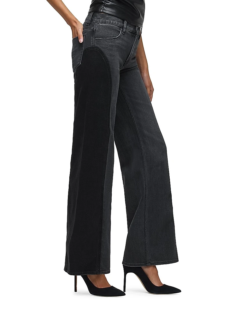 Lexi Paneled Wide Leg Jeans