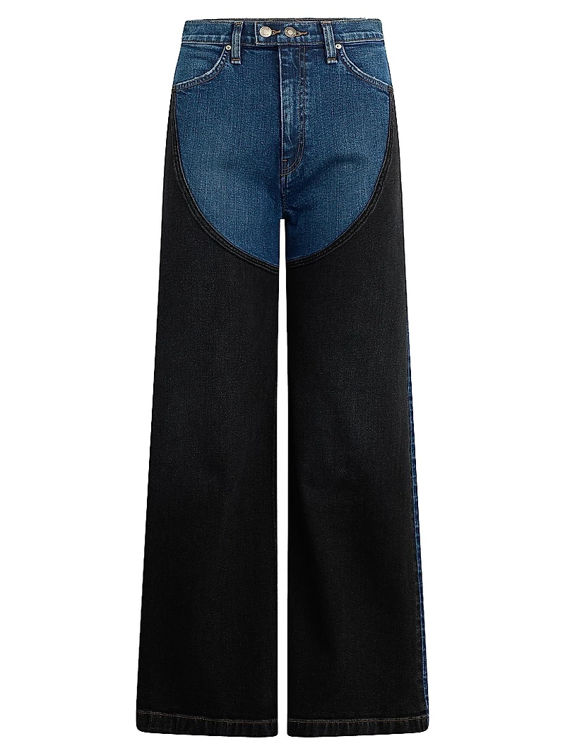 Jodie Paneled Wide-Leg Jeans