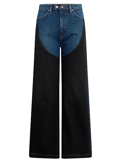 Jodie Paneled Wide-Leg Jeans