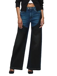 Jodie Paneled Wide-Leg Jeans