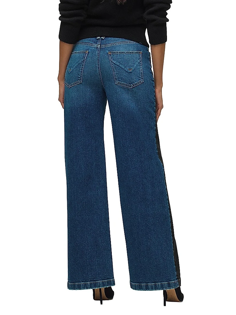 Jodie Paneled Wide-Leg Jeans