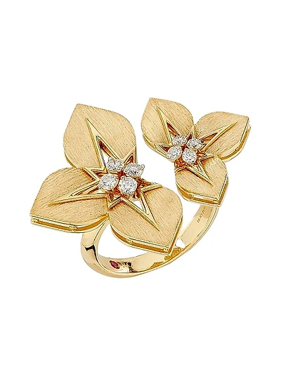 Aurora Dia Aurora 18K Yellow Gold & 0.27 TCW Diamond Bypass Ring