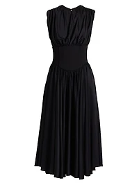 Satin Basque Cocktail Dress