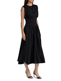 Satin Basque Cocktail Dress