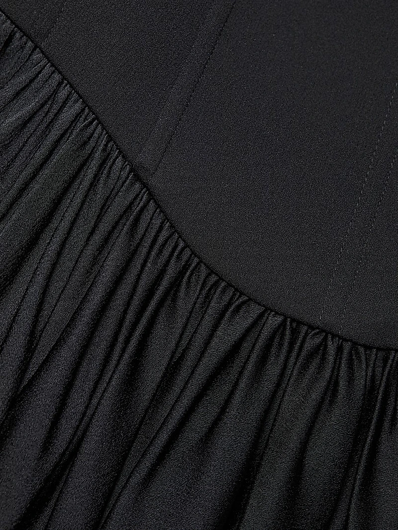 Satin Basque Cocktail Dress