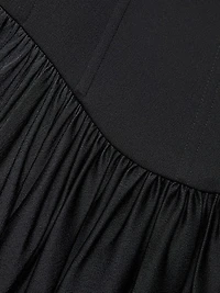 Satin Basque Cocktail Dress