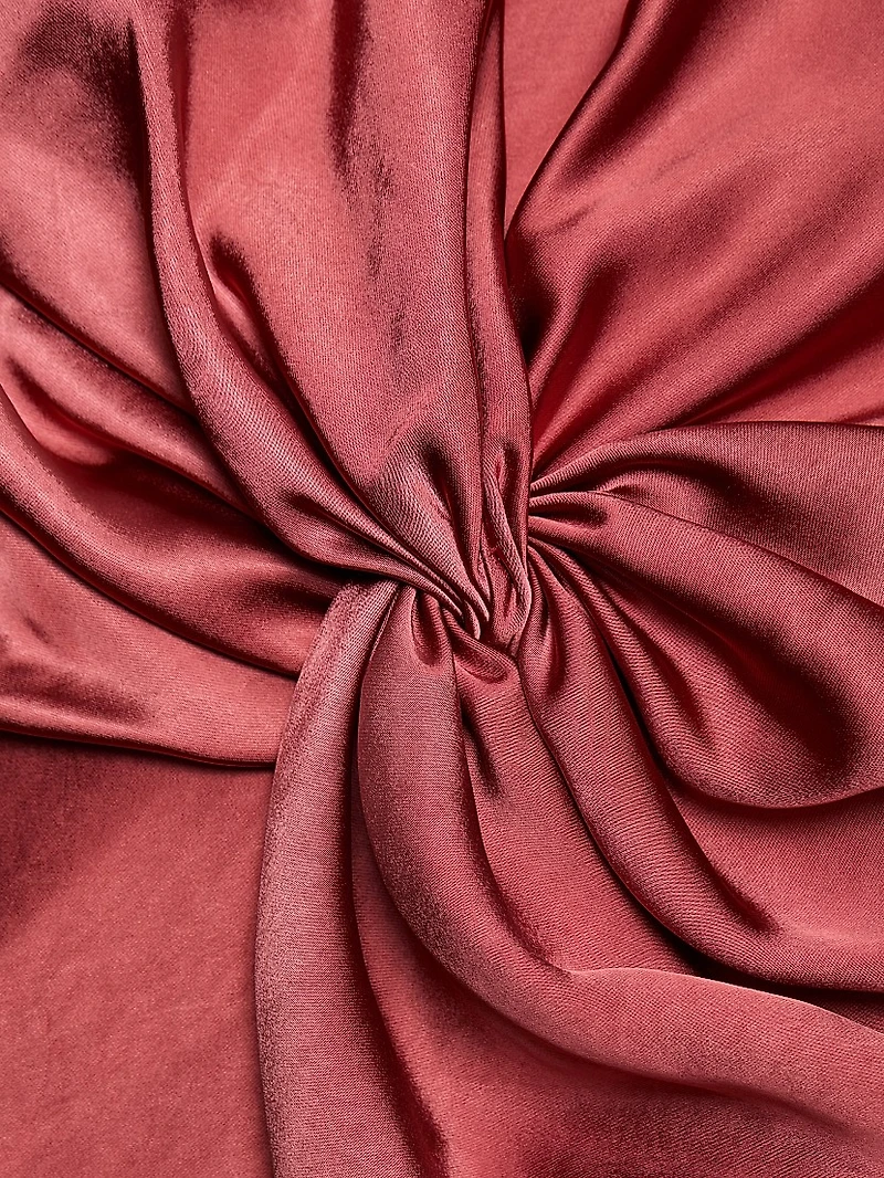 Satin Bias-Cut Midi-Dress