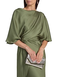 Hammered Satin A-Line Gown