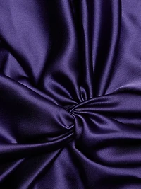 Halterneck Draped Satin Gown