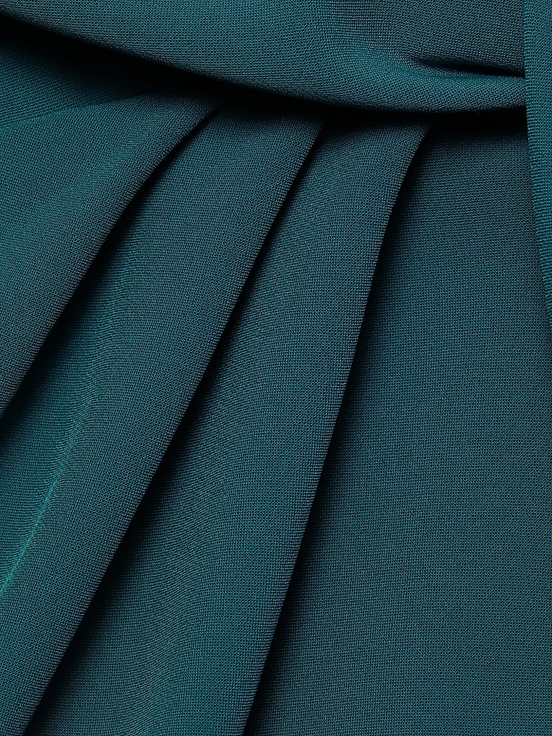 Stretch Crêpe Column Gown