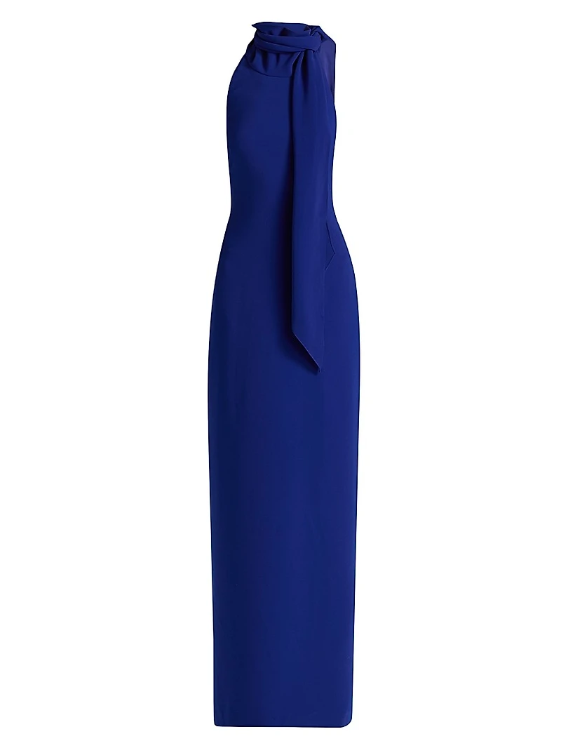 Knotted Sleeveless Column Gown
