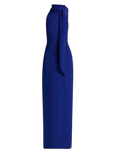 Knotted Sleeveless Column Gown