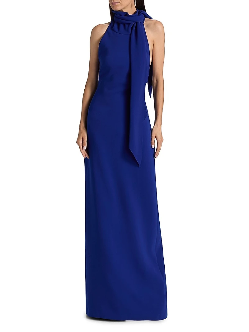 Knotted Sleeveless Column Gown