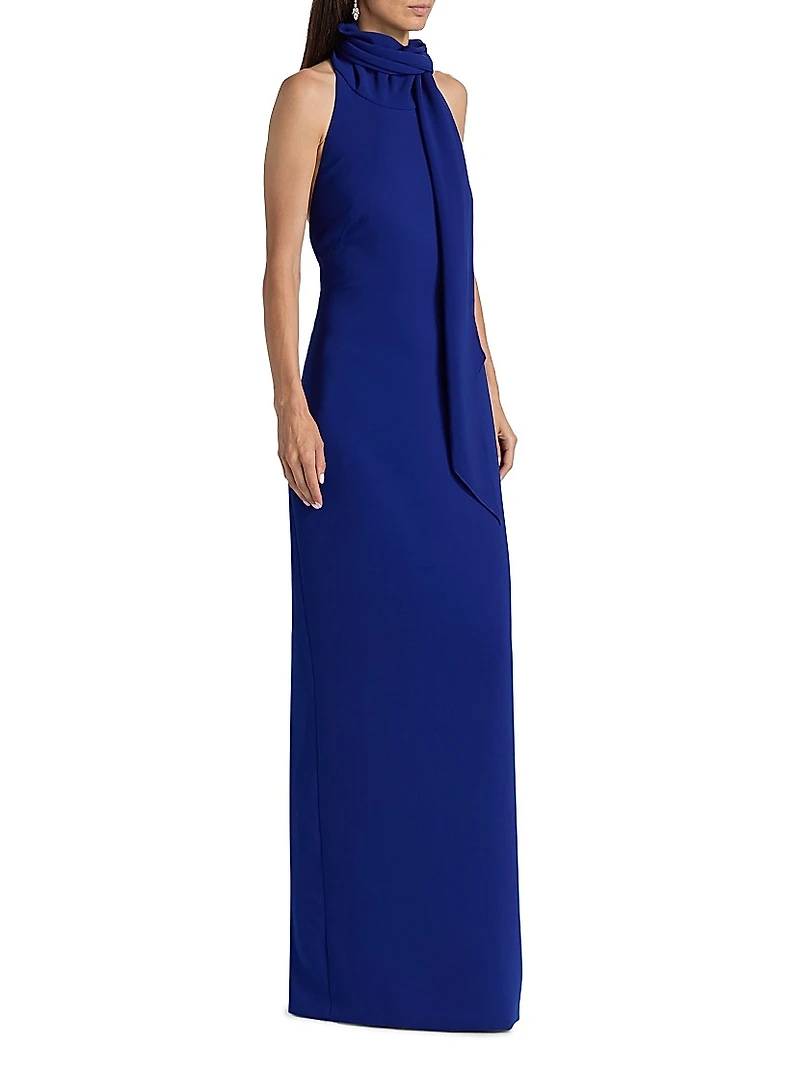 Knotted Sleeveless Column Gown
