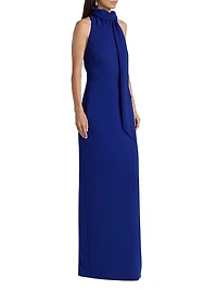 Knotted Sleeveless Column Gown