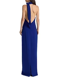 Knotted Sleeveless Column Gown