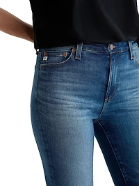 Mari Mid-Rise Slim Straight-Leg Jeans