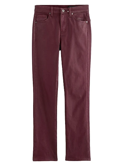 Mari Coated Mid-Rise Slim Straight Jeans