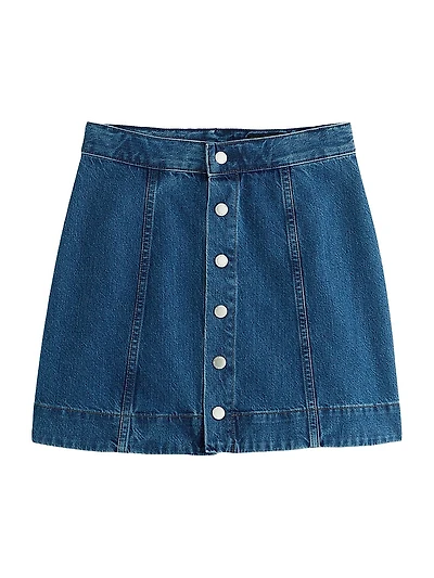 Evie Denim A-Line Miniskirt