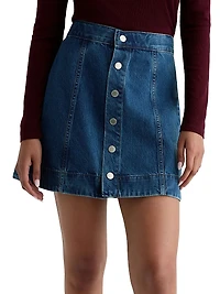 Evie Denim A-Line Miniskirt