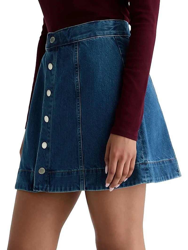 Evie Denim A-Line Miniskirt