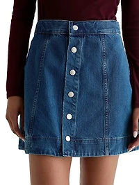 Evie Denim A-Line Miniskirt
