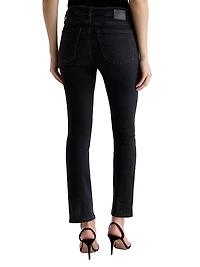 Mari Embellished Straight-Leg Jeans