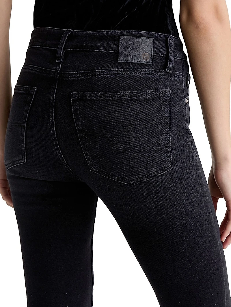 Mari Embellished Straight-Leg Jeans