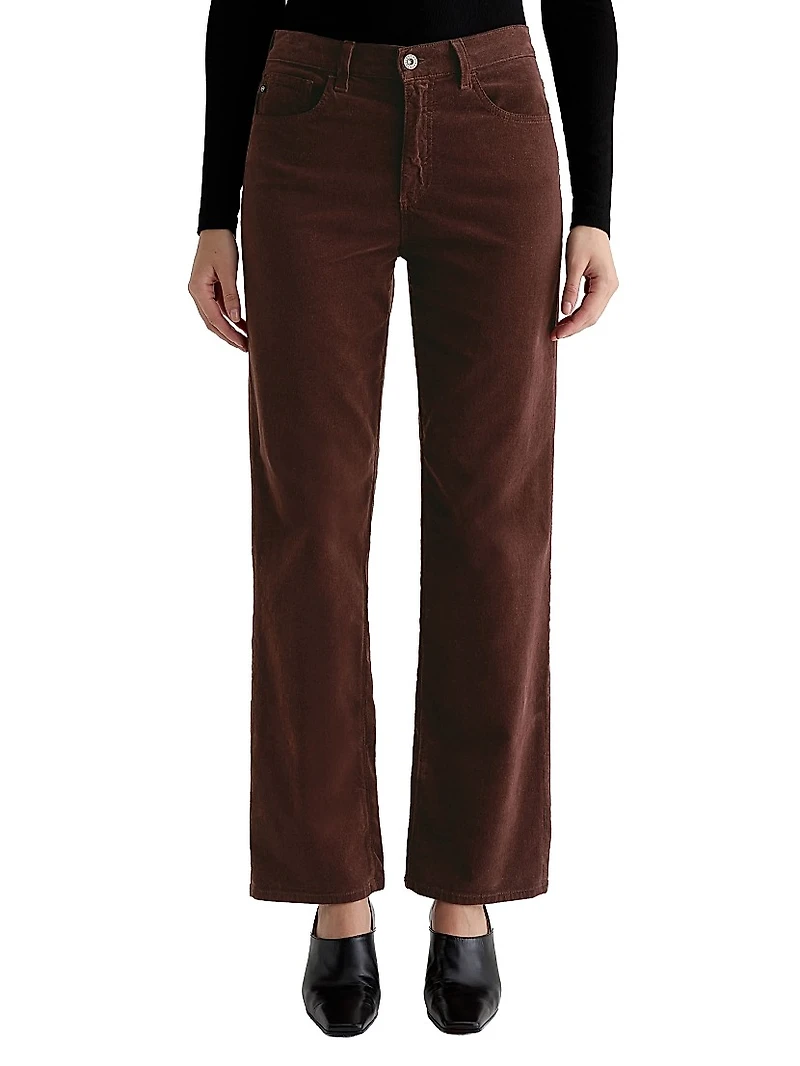 Brinley Stretch Corduroy Straight-Leg Pants