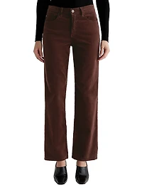 Brinley Stretch Corduroy Straight-Leg Pants