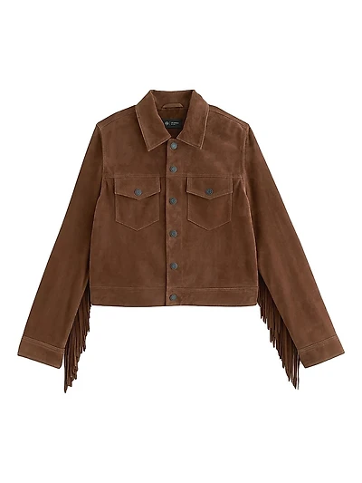 Molly Suede Fringe Jacket