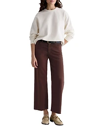 Saige Wide-Leg Stretch Crop Jeans