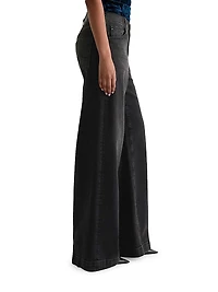Deven Stretch-Cotton Wide-Leg Jeans