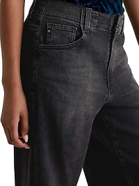 Deven Stretch-Cotton Wide-Leg Jeans