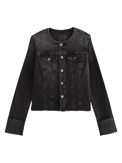 Robyn Collarless Denim Jacket