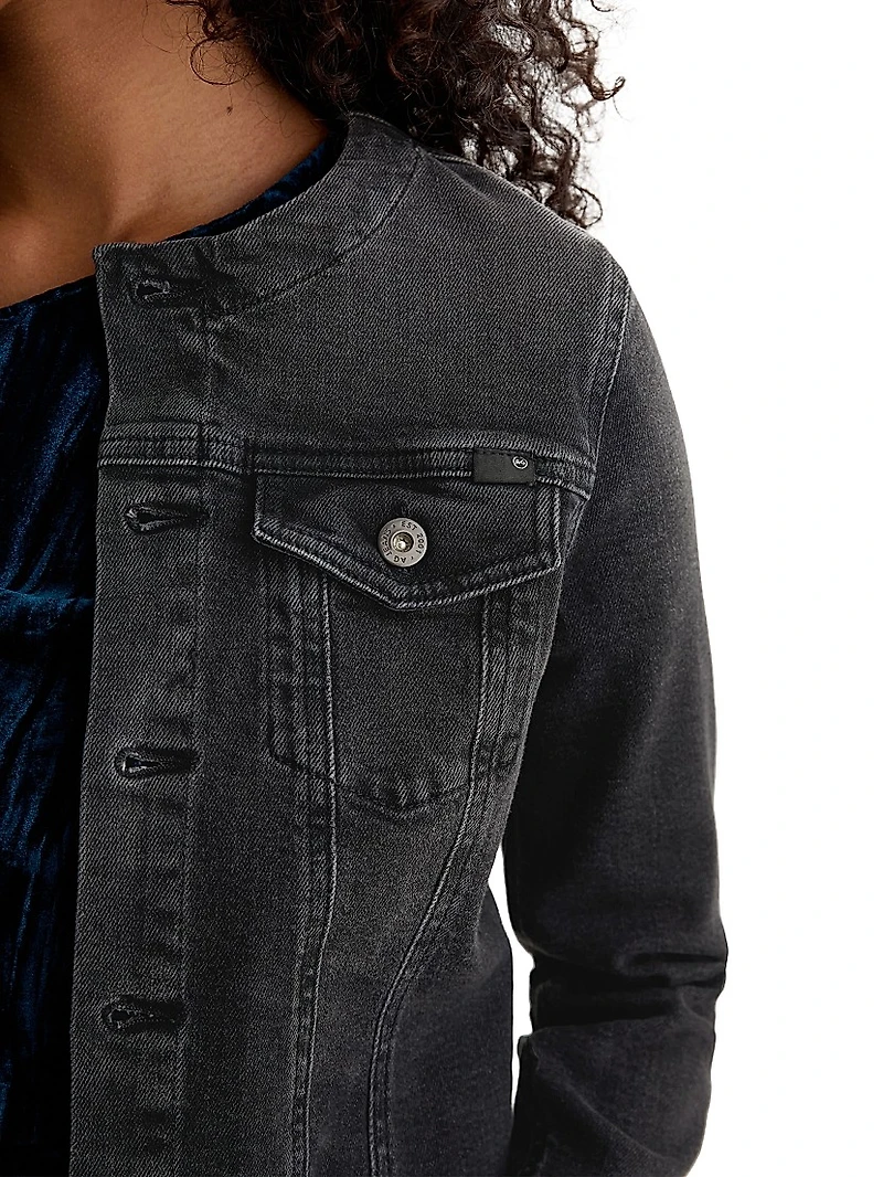 Robyn Collarless Denim Jacket