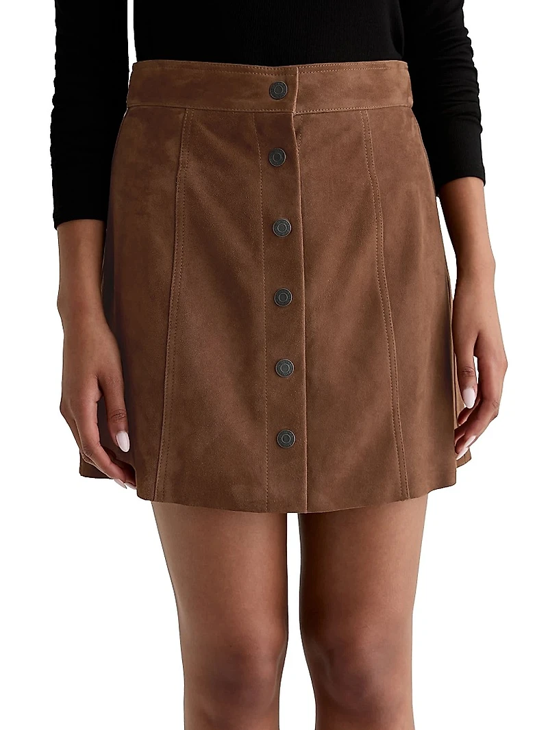 Evie Suede Miniskirt