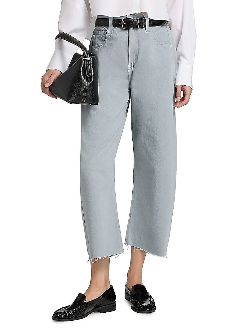 Hattie Crop Barrel-Leg Jeans