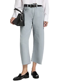 Hattie Crop Barrel-Leg Jeans