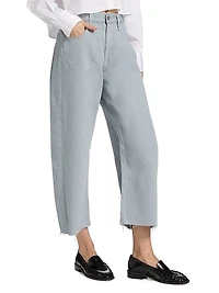 Hattie Crop Barrel-Leg Jeans