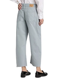 Hattie Crop Barrel-Leg Jeans