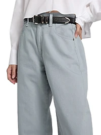 Hattie Crop Barrel-Leg Jeans