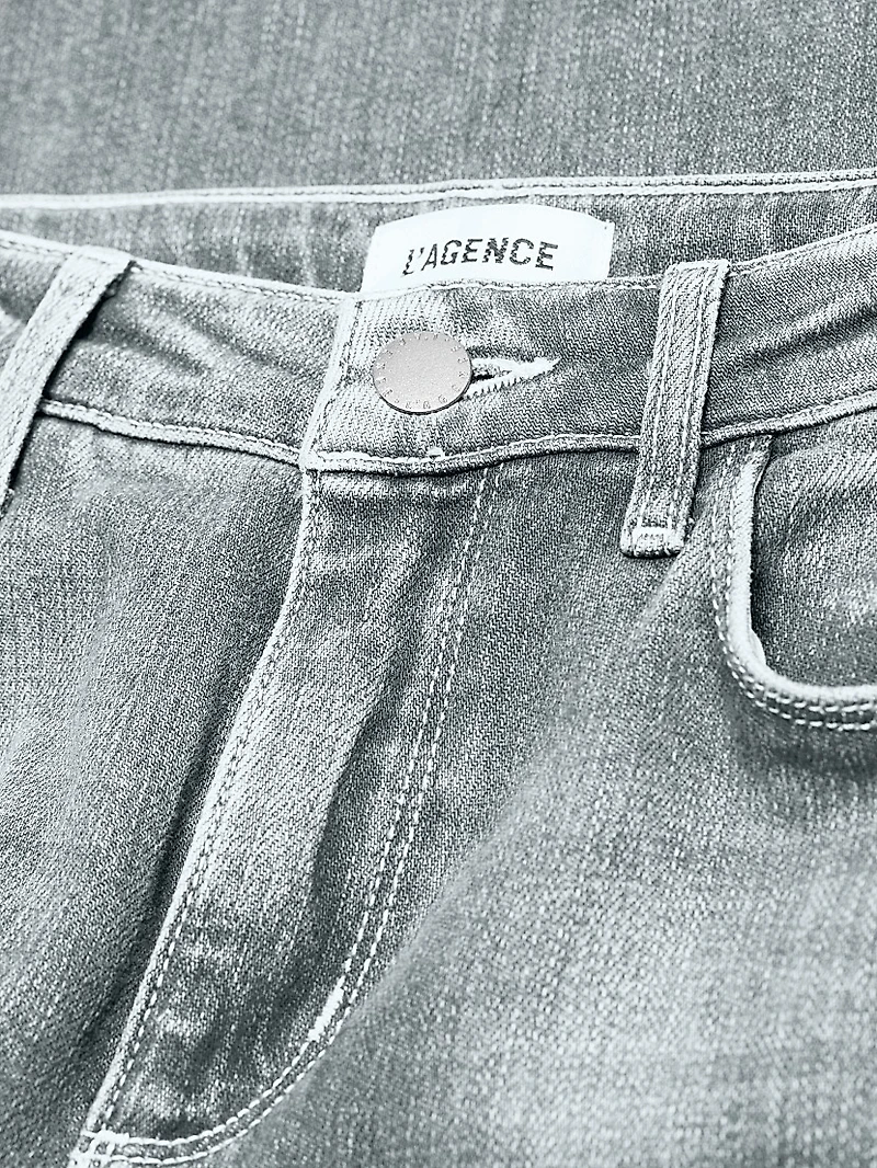 Hattie Crop Barrel-Leg Jeans