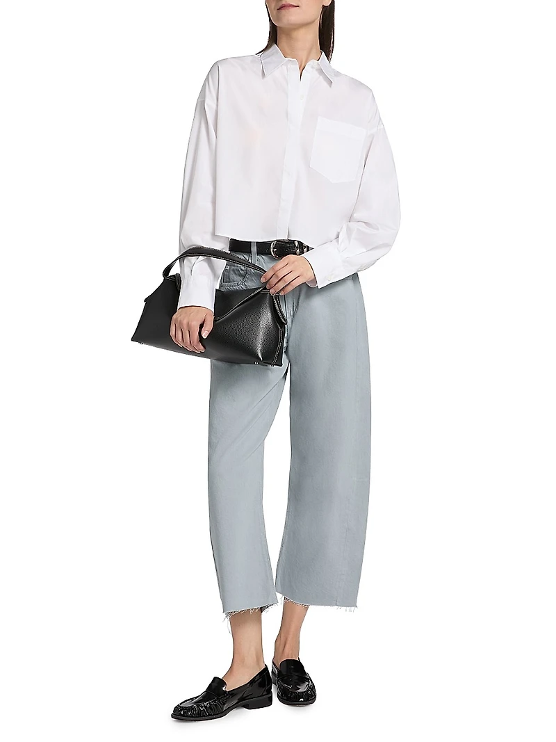 Hattie Crop Barrel-Leg Jeans