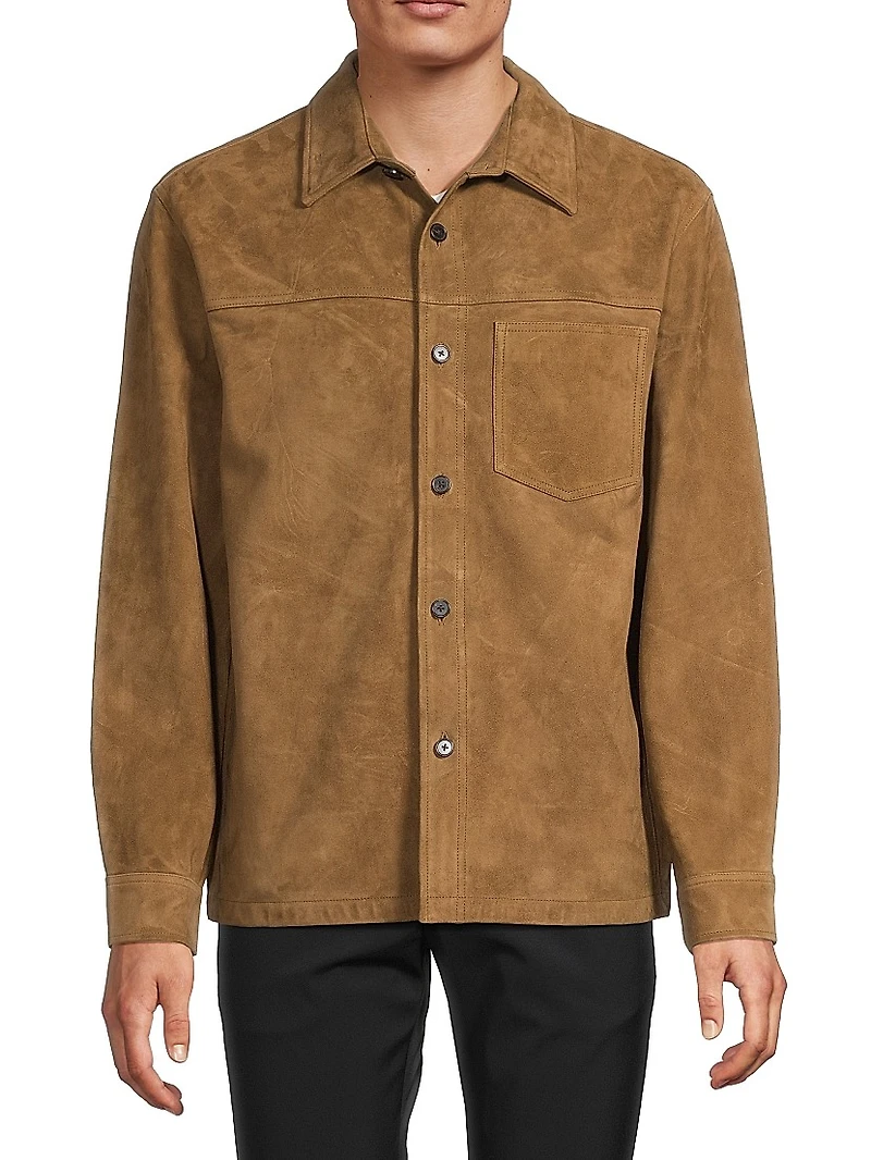 River Reece Suede Shirt Jacket