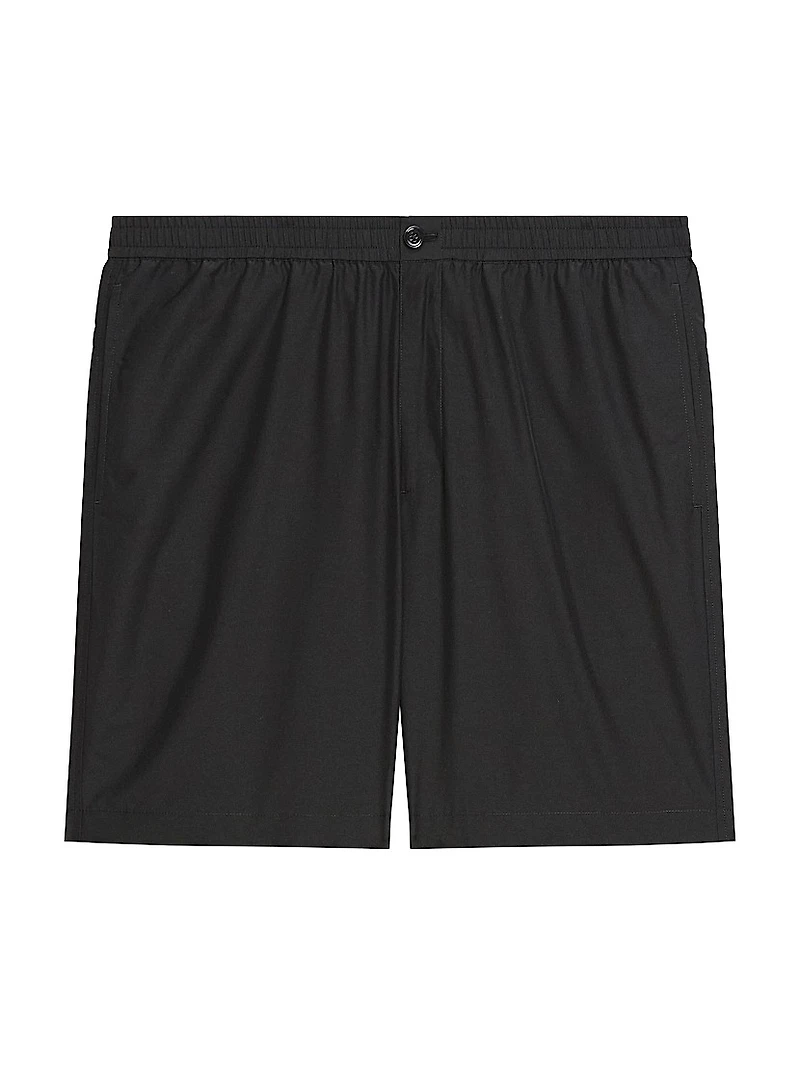 Straight Cotton-Nylon Shorts