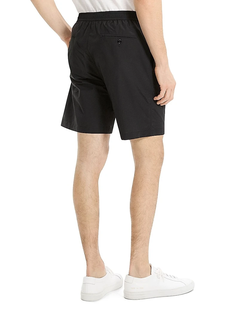 Straight Cotton-Nylon Shorts